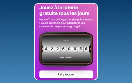 Loterie pour les joueurs français chez 1Win