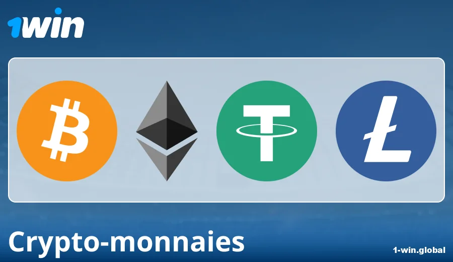 Caractéristiques des paiements par crypto-monnaies chez 1Win FR