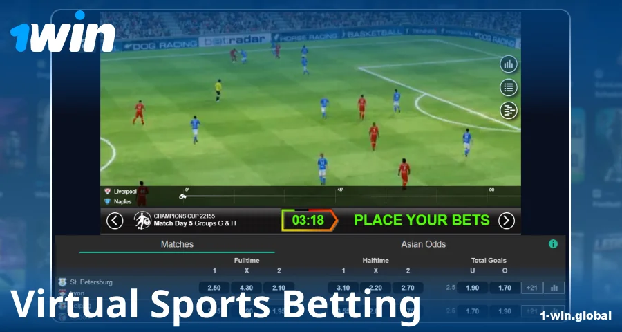 Play virtual sports for 1Win players