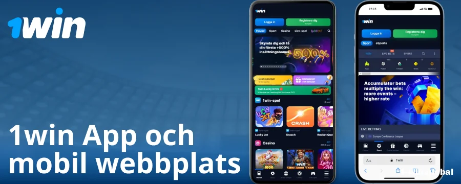 Mobilapp för svenska spelare på 1Win