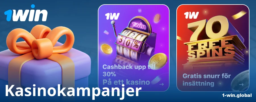 Casinobonusar för spelare på 1Win Sverige
