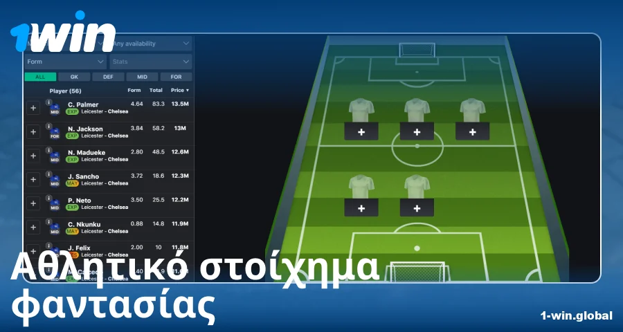 Παίξτε fantasy sports στο 1Win Ελλάδα