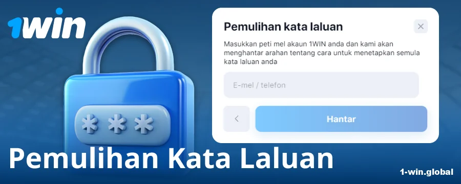 Tukar kata laluan di laman web 1Win
