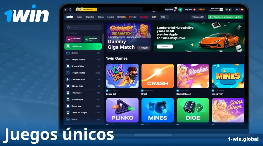 Juegos exclusivos de 1Win para jugadores españoles