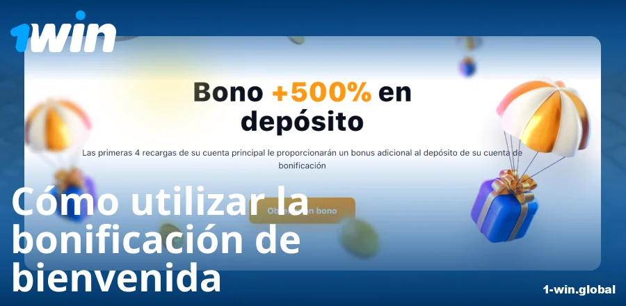 Manual sobre el bono de bienvenida en 1Win ES
