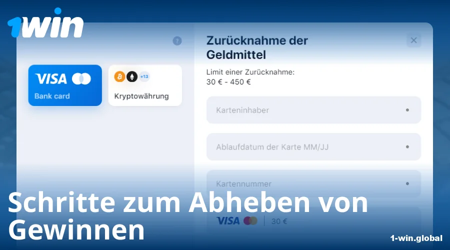 Anleitung für Geldabhebungen bei 1Win Deutschland