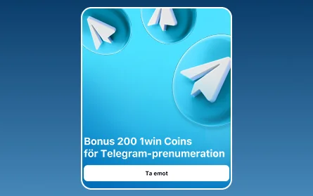 Prenumerera på Telegram i 1Win SE casino