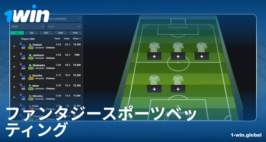 1Win日本でファンタジースポーツをプレイする