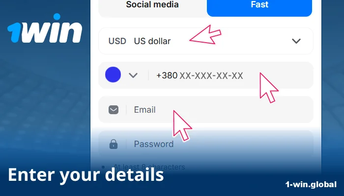 Provide email, phone number, and currency for 1win
