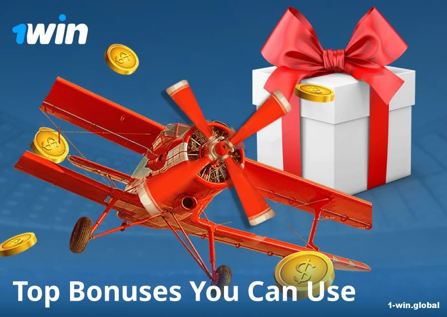 Bonus deals usable in 1win Aviator